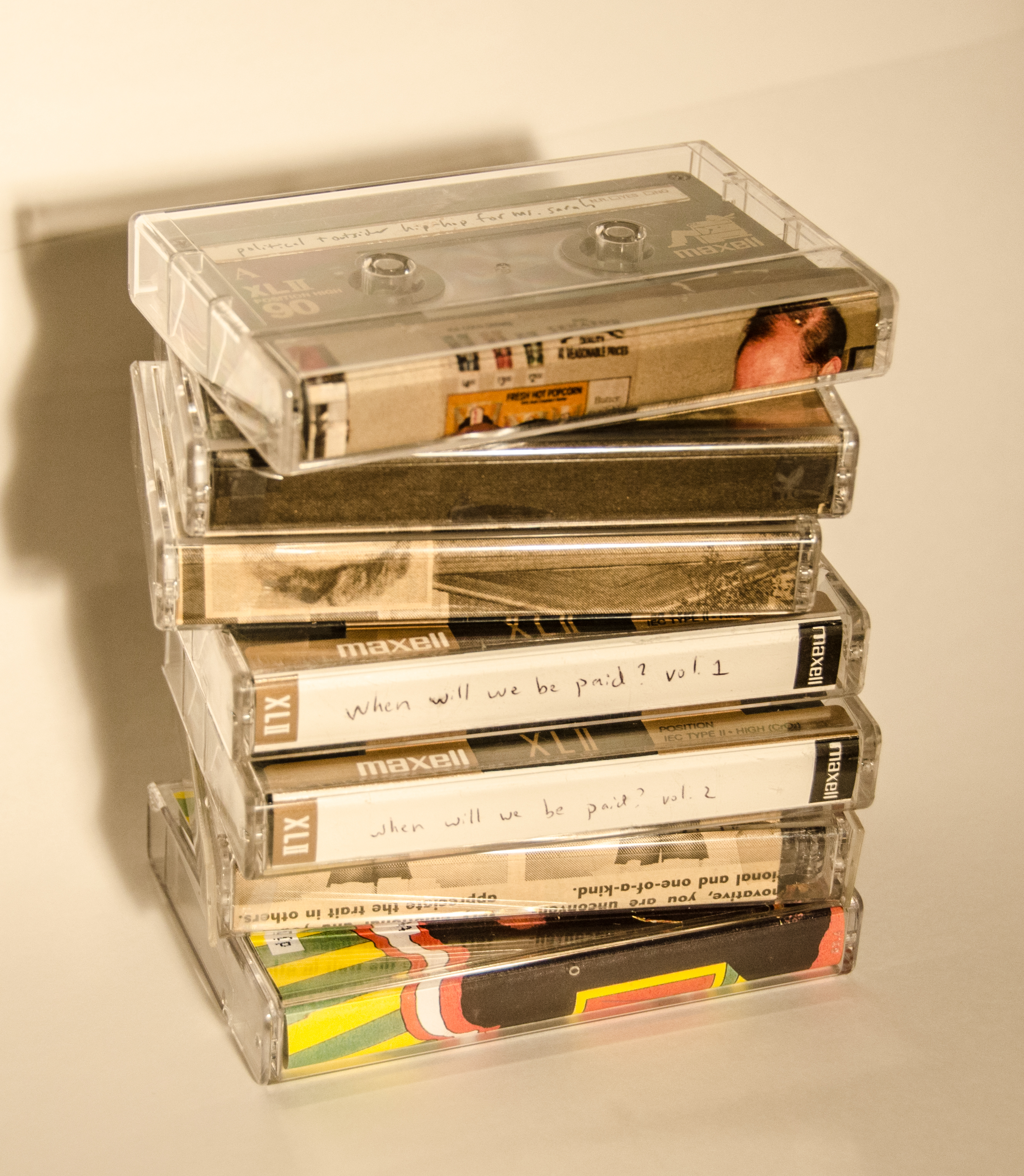stack of tapes from Eric
