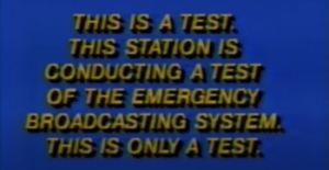 Emergency Broadcast System screen