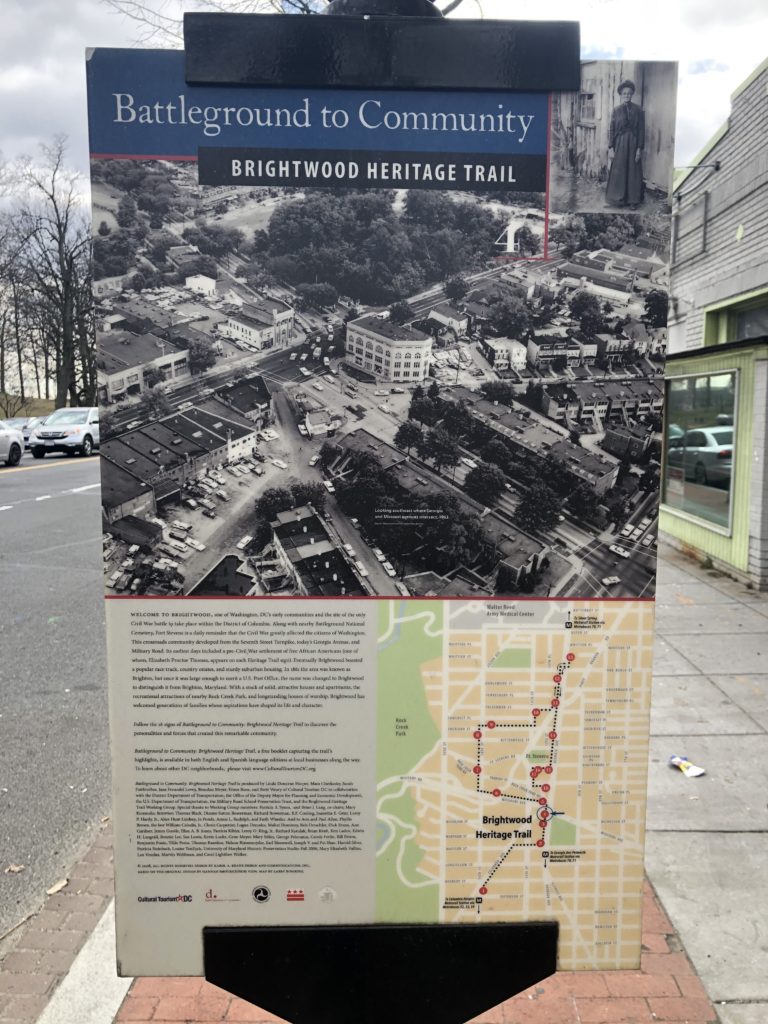 Brightwood Heritage Trail marker