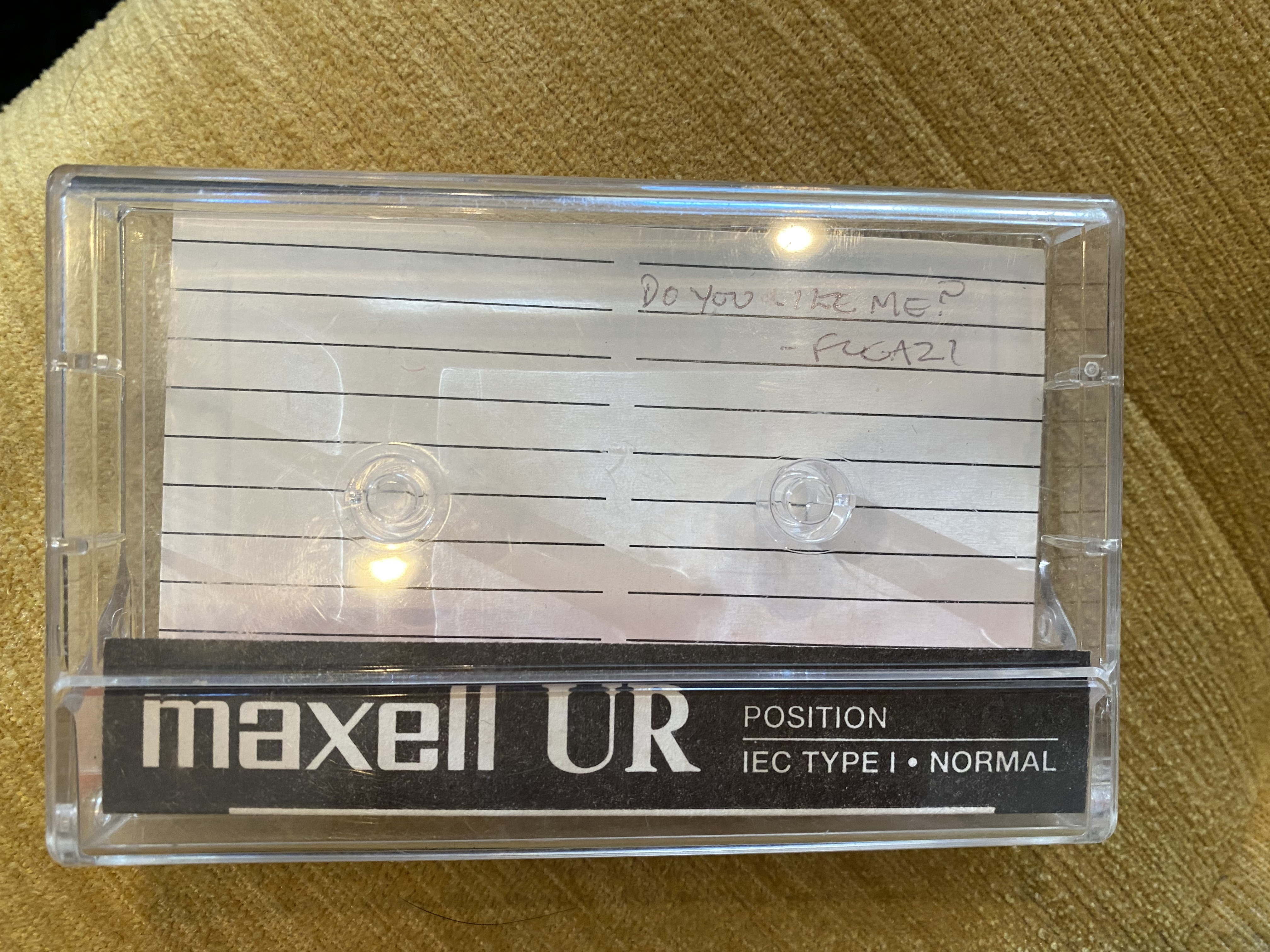 Inside of tape lists the song "Do You Like Me?" by Fugazi